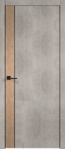 Techno Black Duo 1 PG вставка Дуб европейский (Муар светло-серый)