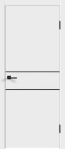 Flat H2 молдинг черный (Эмаль белая)