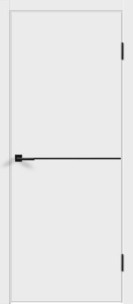 Флэт 42 BL H1 молдинг черный, алюминиевая черная кромка с 4-х сторон (Эмаль белая)